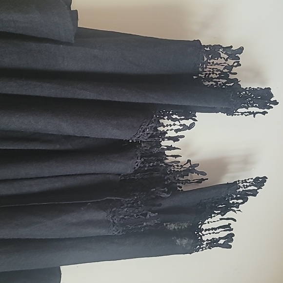 Fringe EmbellishCardigan Gothic Glam Witchy Waterfall Sweater Long Sleeves  SZ1X - Picture 6 of 12